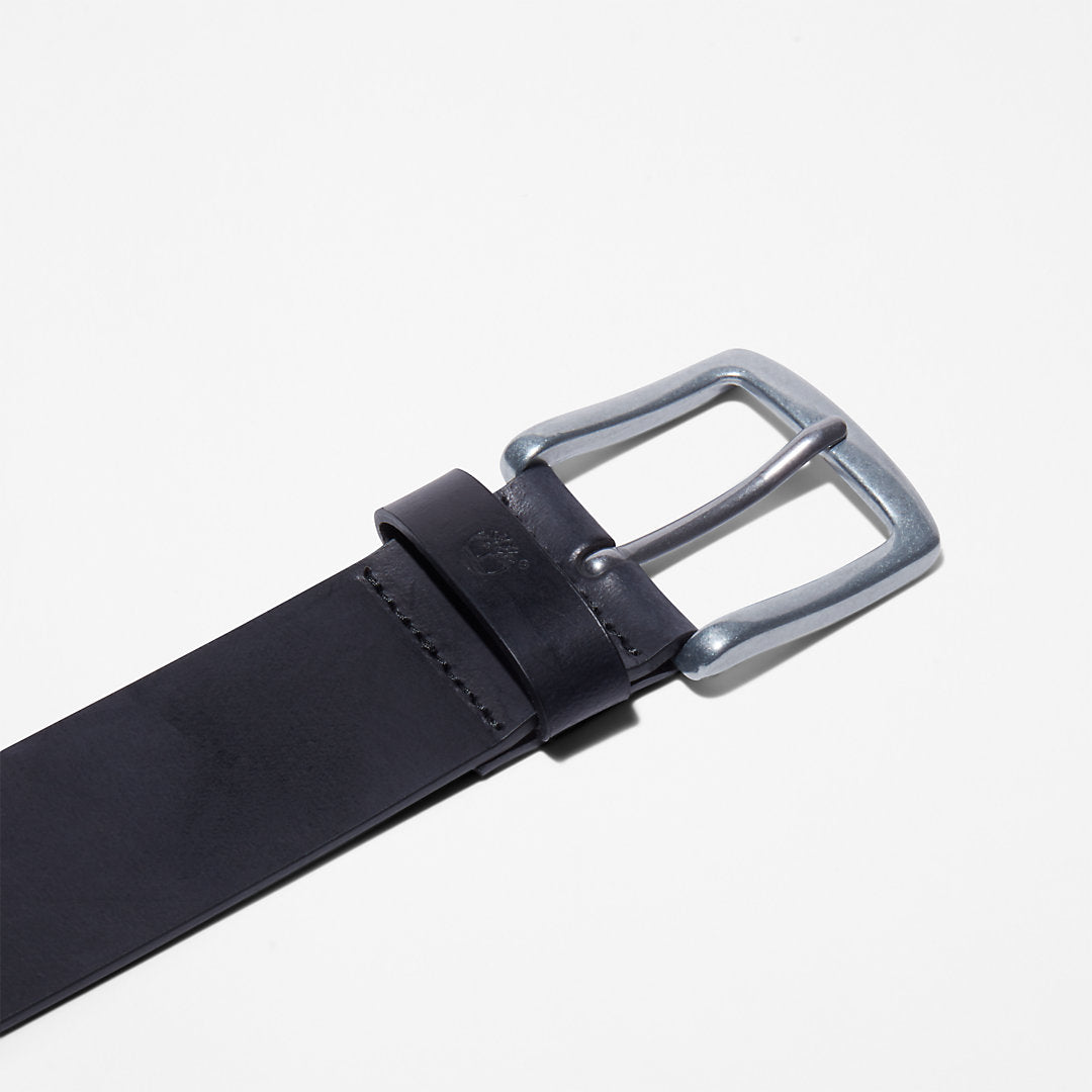 Mens Timberland Casual Leather Belt for Men in Black