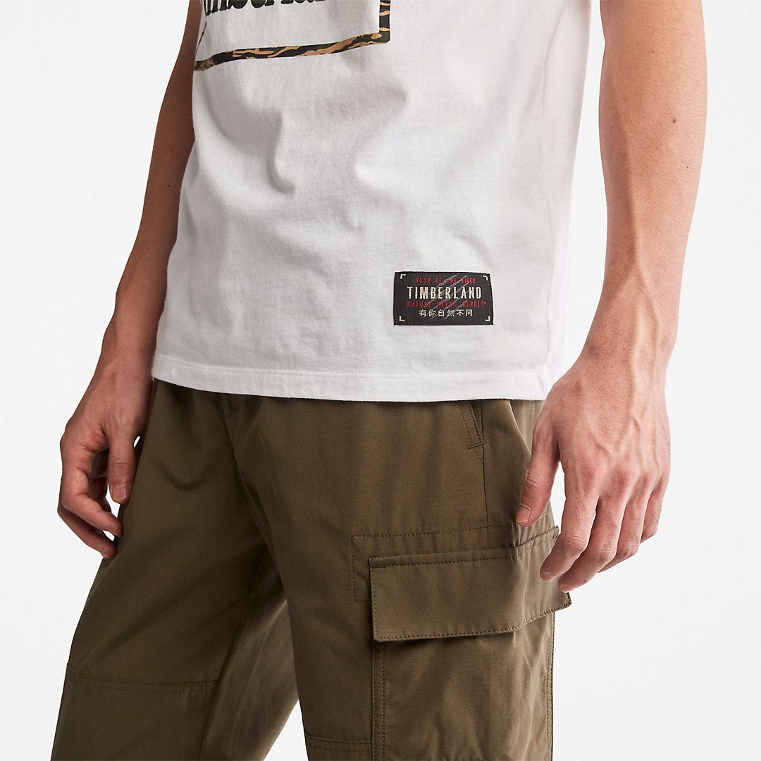 Mens Timberland Year of the Tiger T-Shirt for Men in White