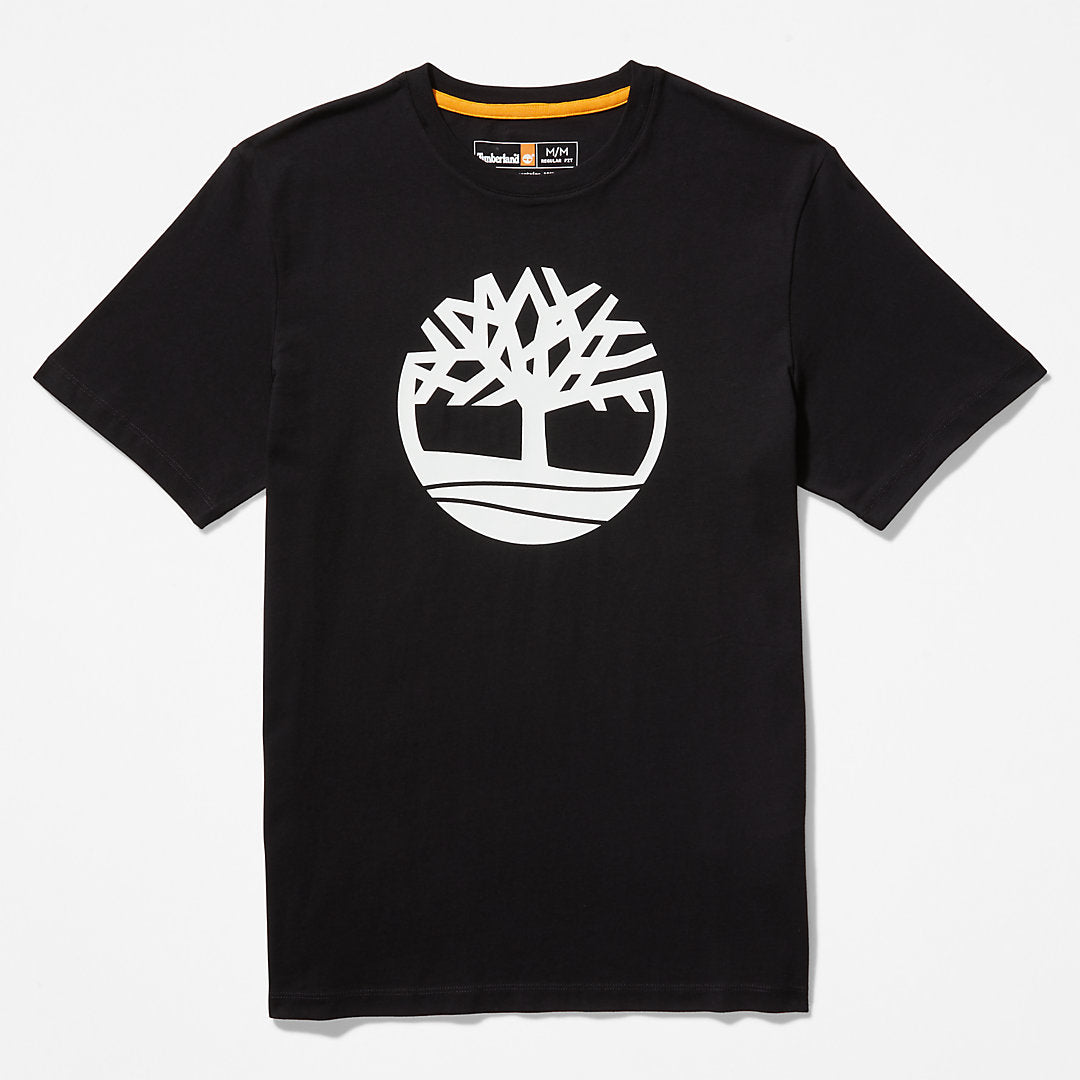 Mens Timberland Kennebec River Tree Logo T-shirt for Men in Black