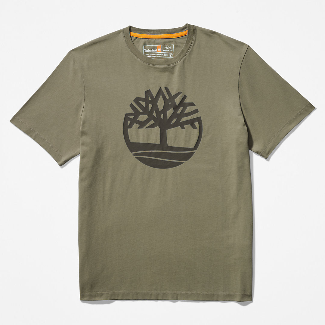 Mens Timberland Kennebec River Tree Logo T-shirt for Men in Dark Green