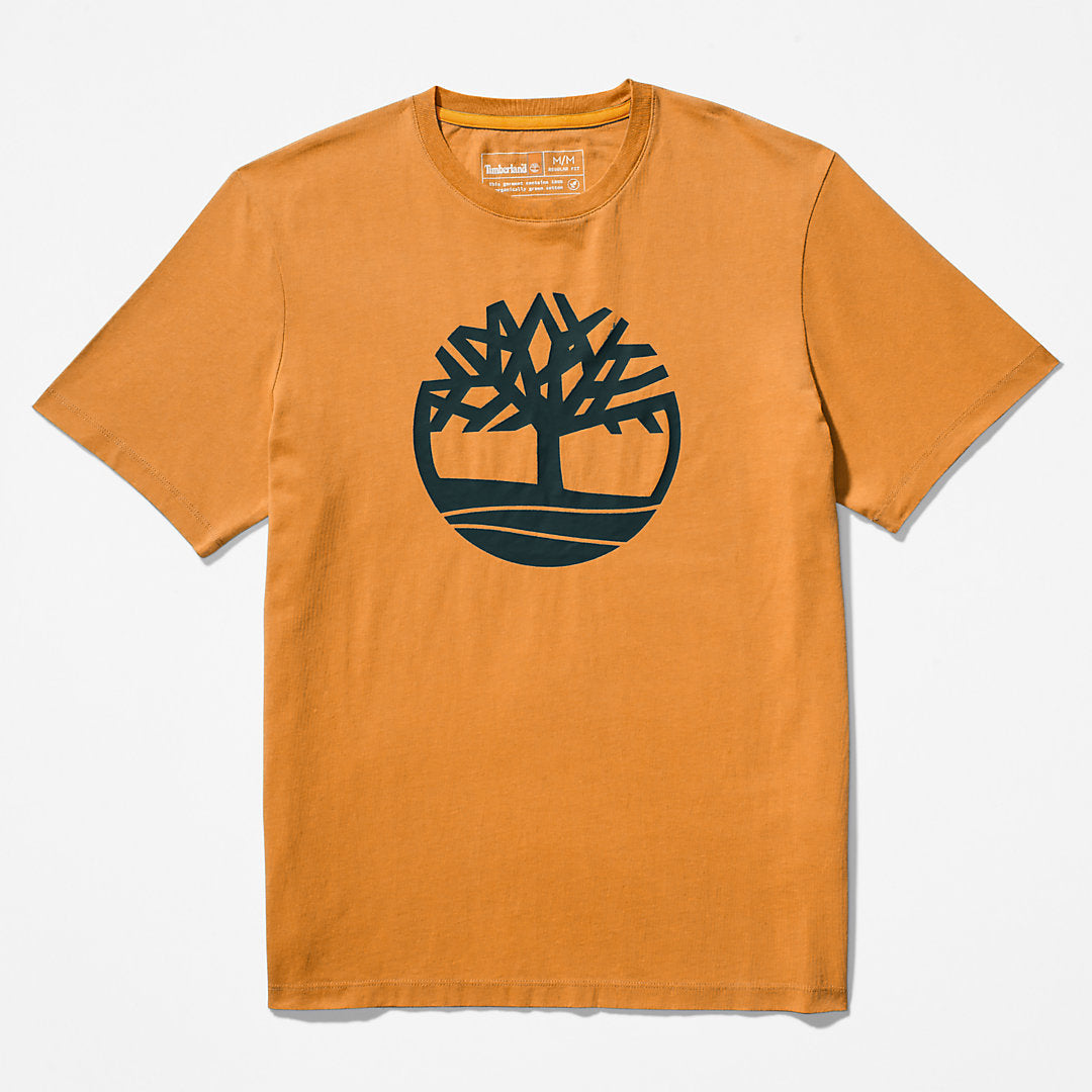 Mens Timberland Kennebec River Tree Logo T-shirt for Men in Yellow