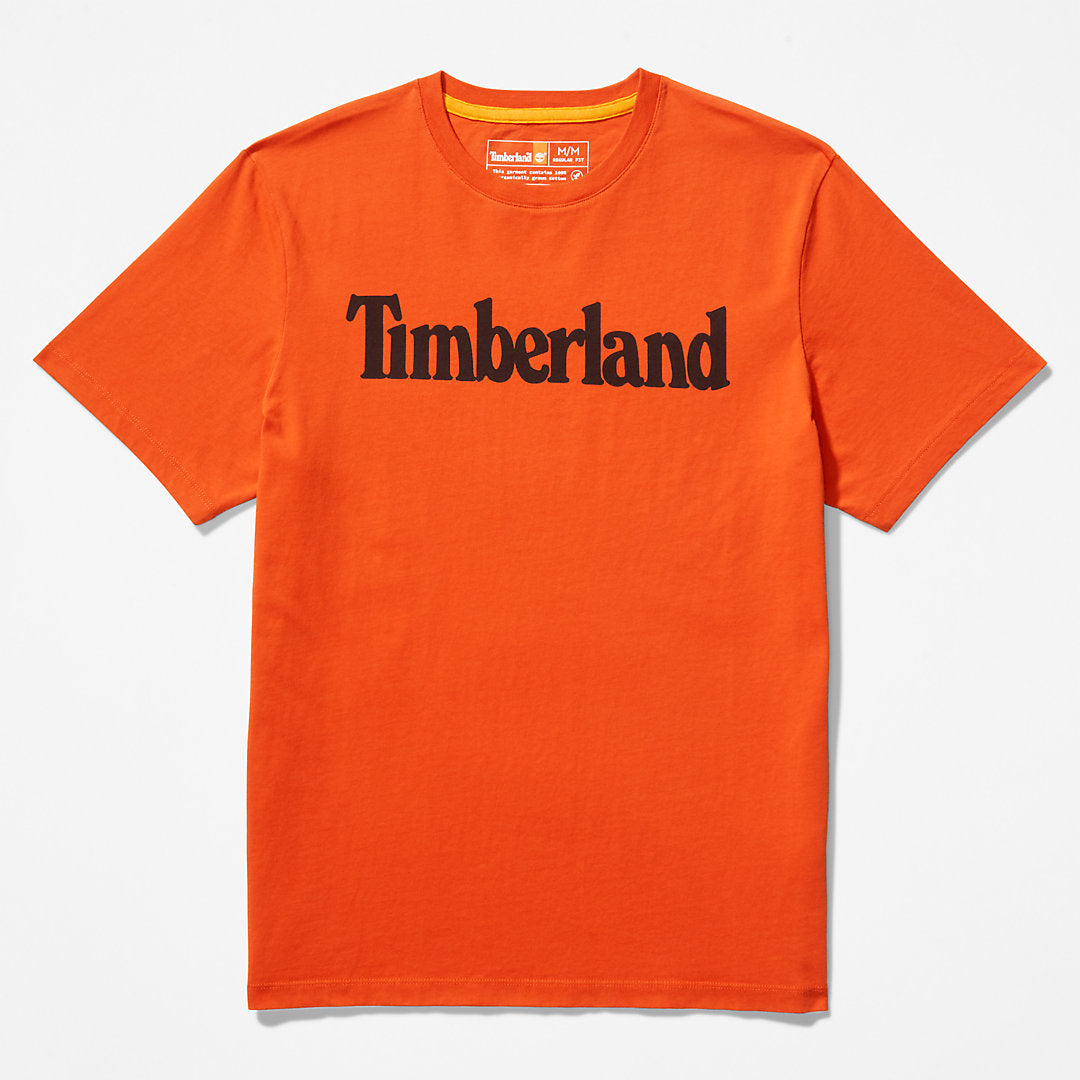 Mens Timberland Kennebec River Logo T-Shirt for Men in Orange