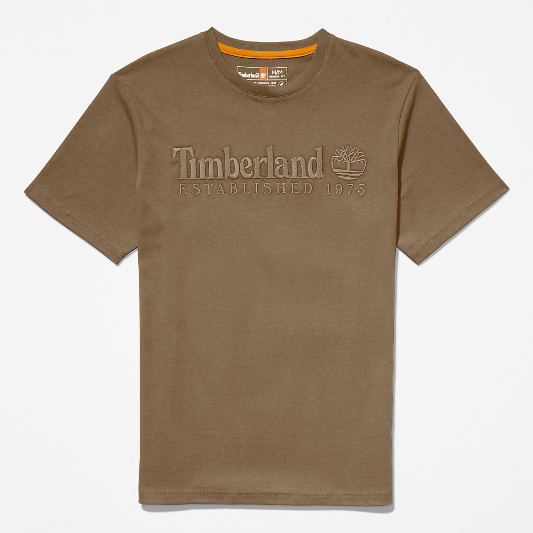 Mens Timberland Outdoor Heritage Linear-Logo T-Shirt for Men in Dark Green