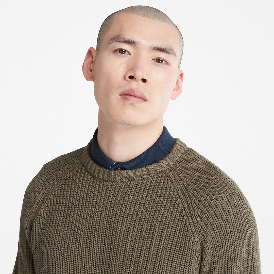 Mens Timberland Beards Brook Crew-Neck Sweater for Men in Dark Green