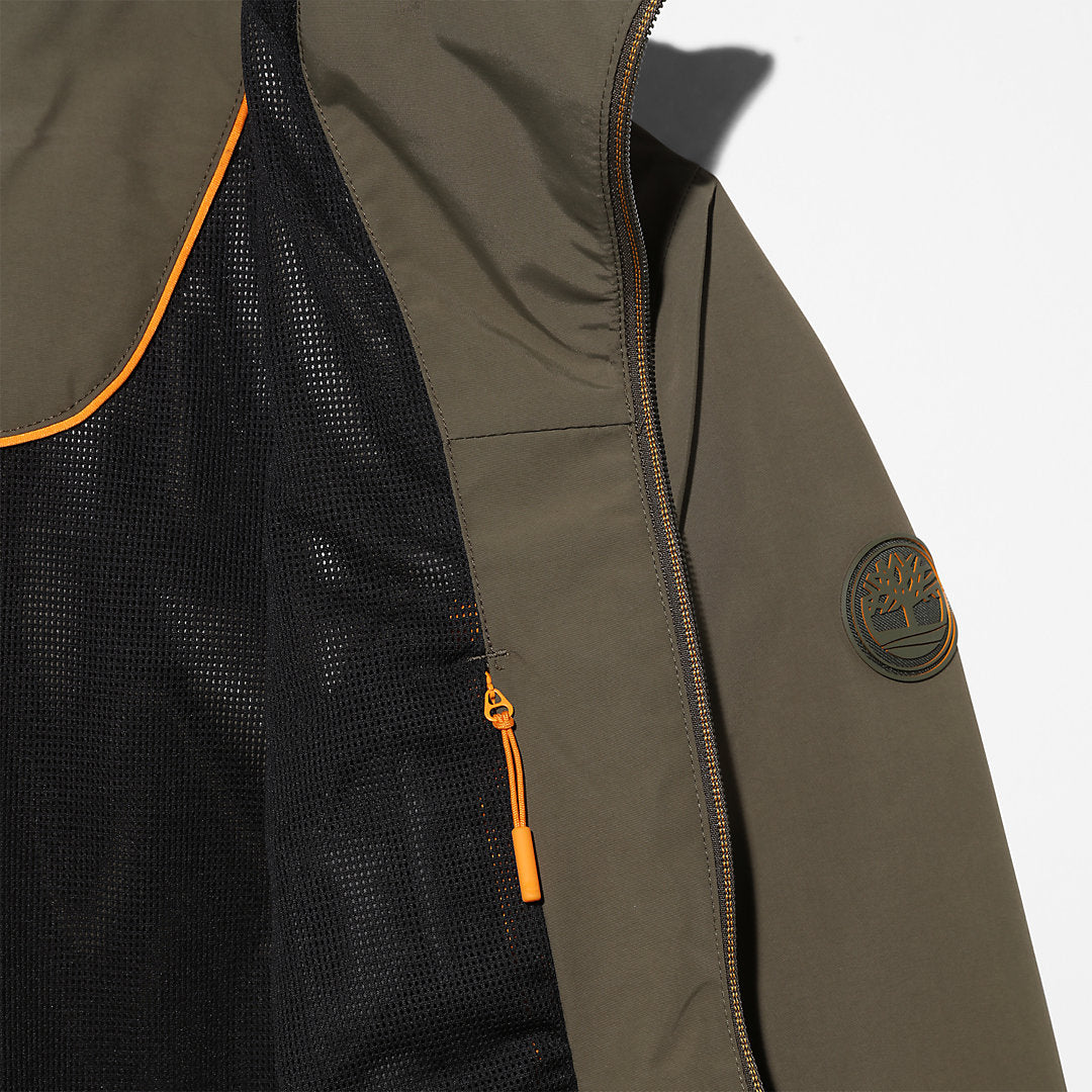 Mens Timberland Coastal Cool Hooded Bomber Jacket for Men in Green