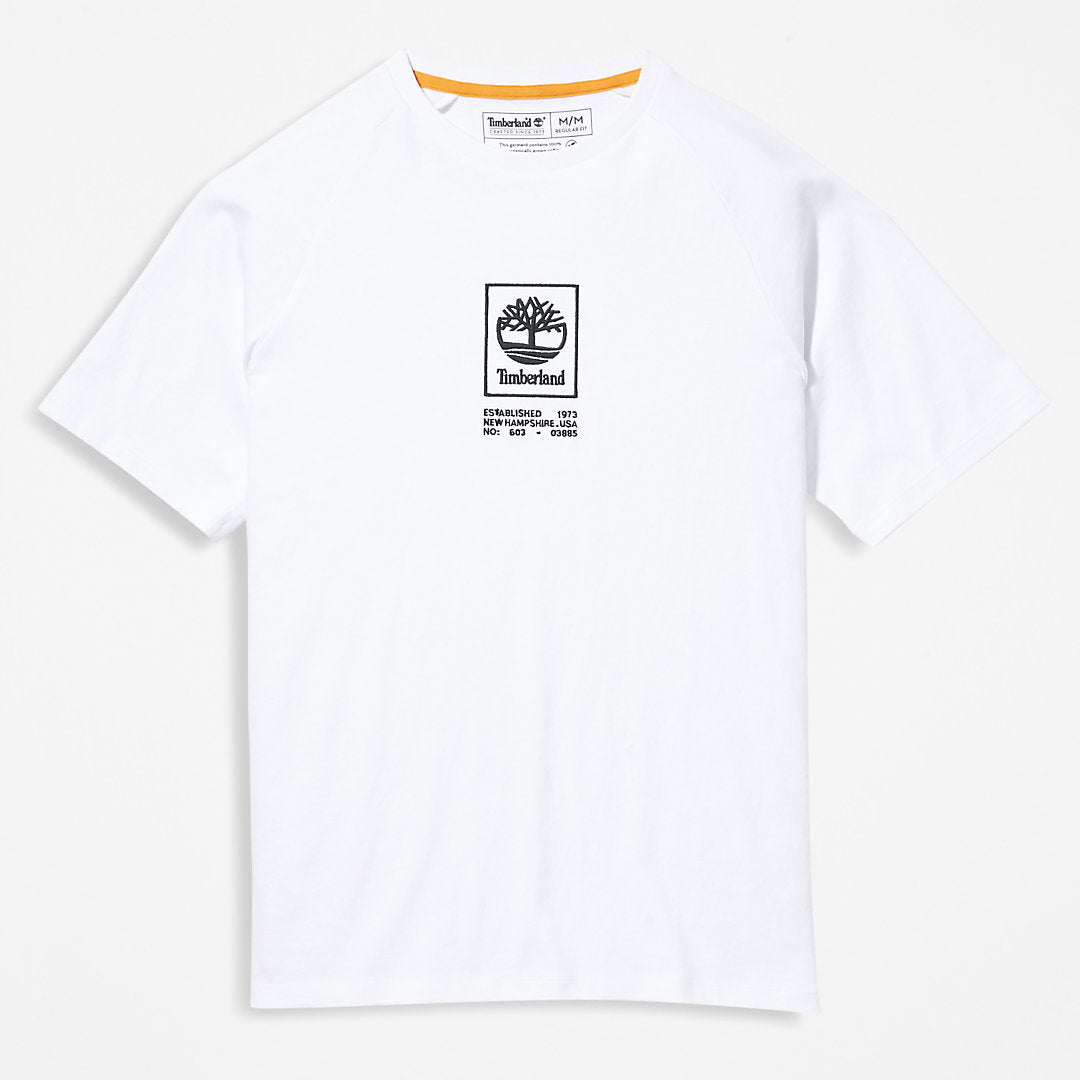 Mens Timberland Heavyweight Logo T-Shirt for Men in White