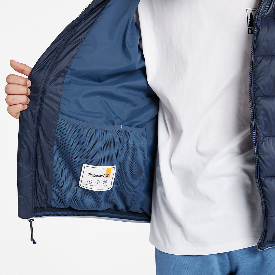 Mens Timberland Garfield Hooded Puffer Jacket for Men in Navy