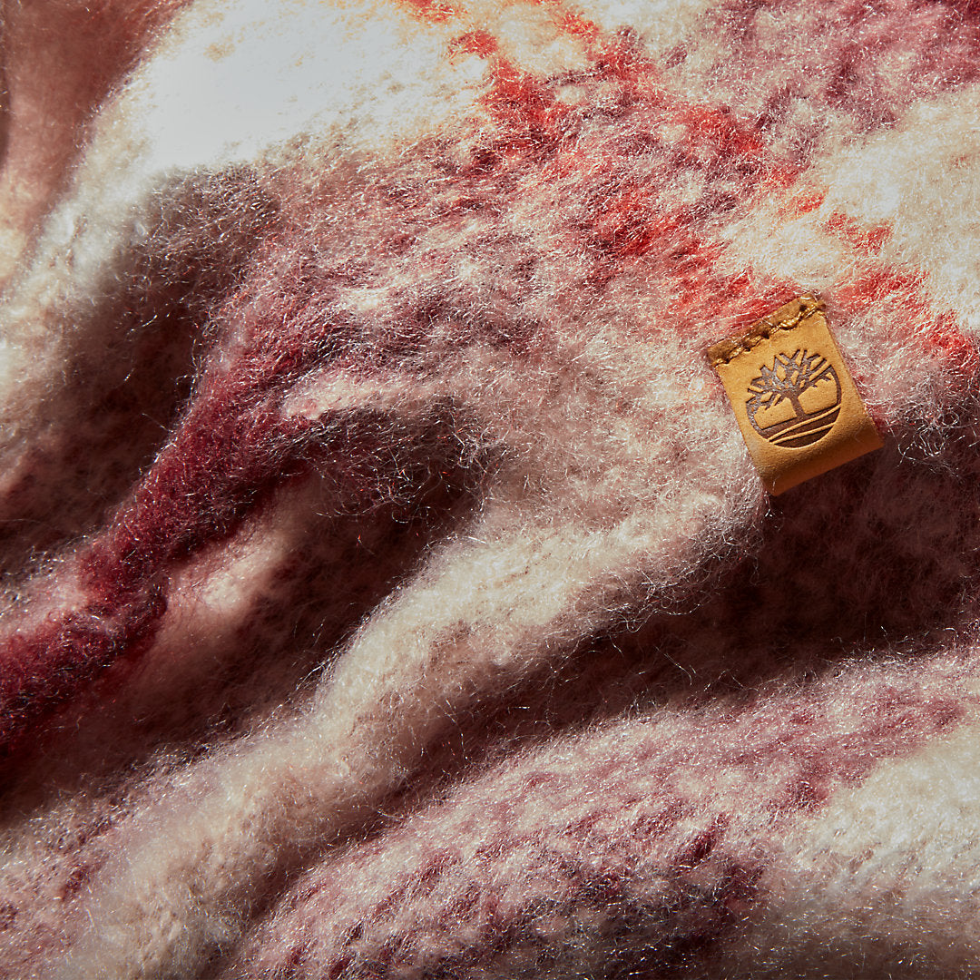 Womens Timberland Check Blanket Scarf for Women in Light Pink