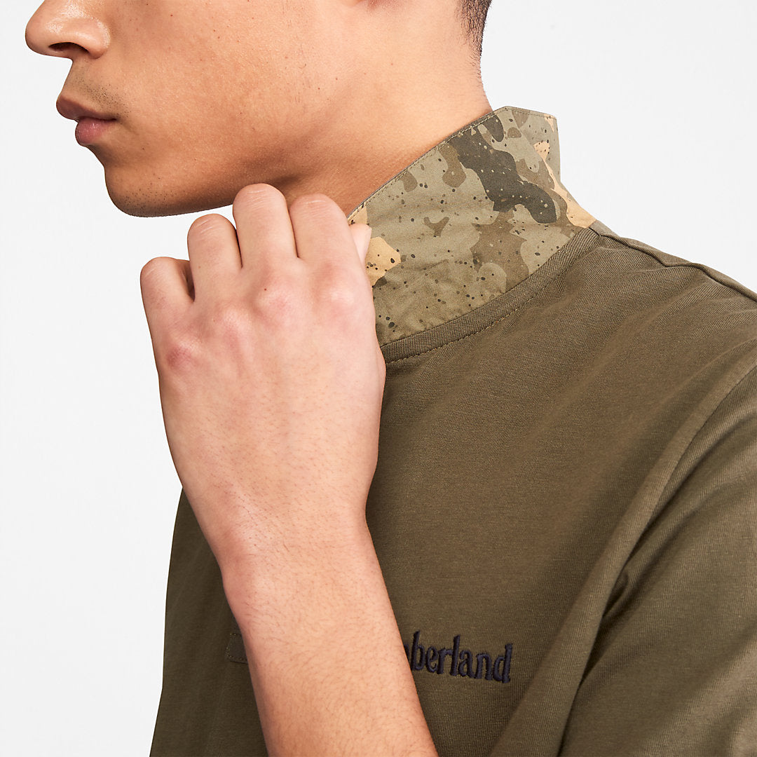 Mens Timberland Outdoor Heritage Polo Shirt for Men in Dark Green