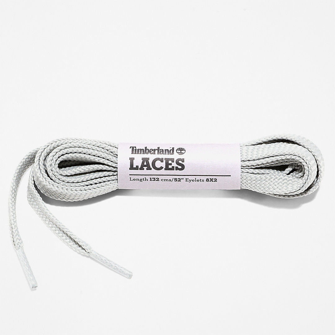 Mens Timberland 132cm/52” Flat Replacement Laces in Grey