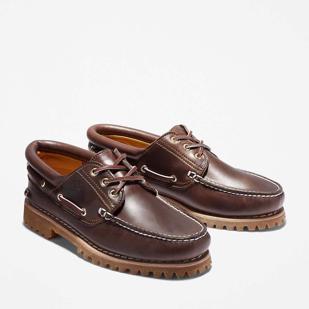 Mens Timberland Timberland® Authentic 3-Eye Boat Shoe for Men in Brown