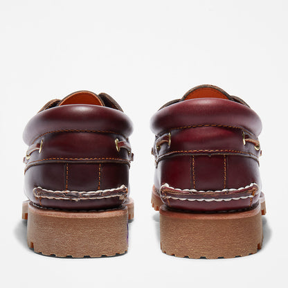 Mens Timberland Timberland® Authentic 3-Eye Boat Shoe for Men in Burgundy