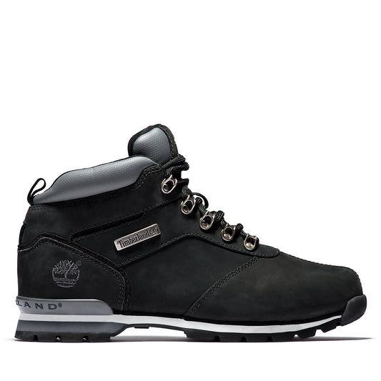 Mens Timberland Splitrock Nubuck Mid Hiker for Men in Black/Silver