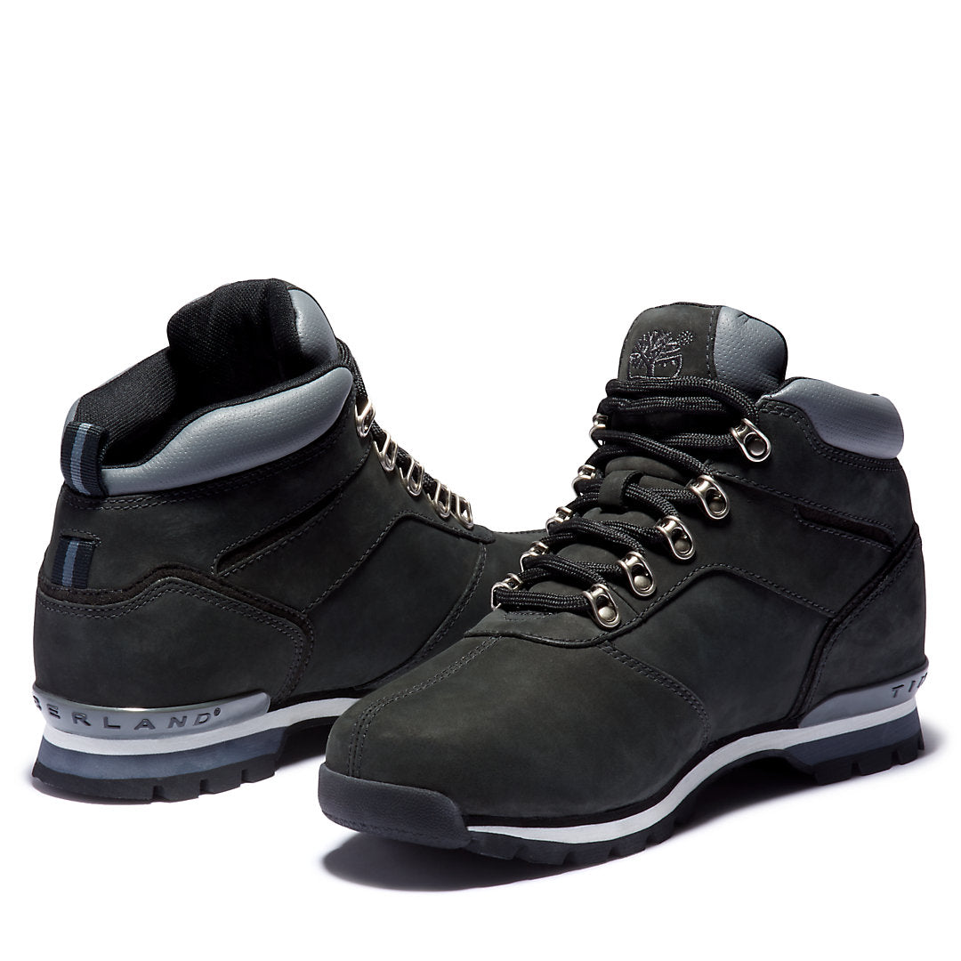 Mens Timberland Splitrock Nubuck Mid Hiker for Men in Black/Silver
