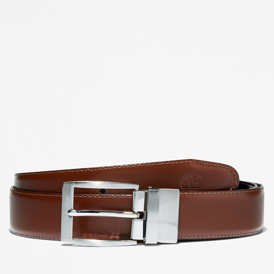Mens Timberland Reversible Leather Belt for Men in Brown/Black
