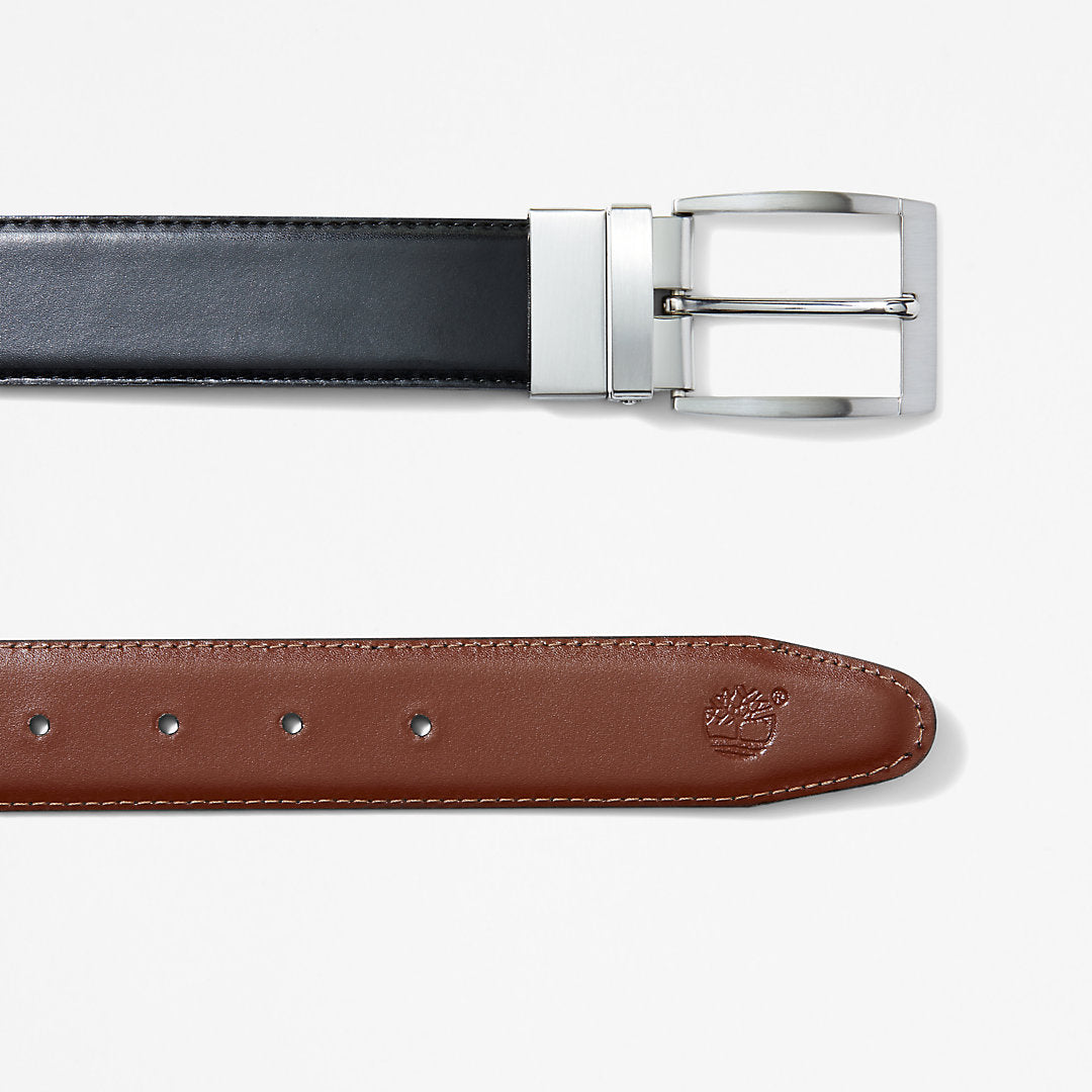 Mens Timberland Reversible Leather Belt for Men in Brown/Black