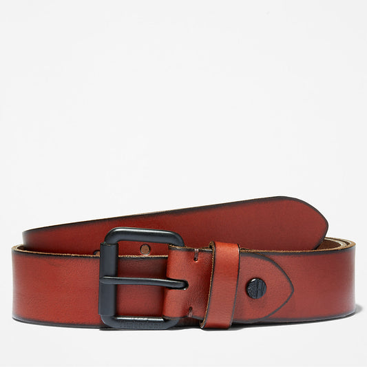 Mens Timberland Roller Buckle Leather Belt for Men in Brown