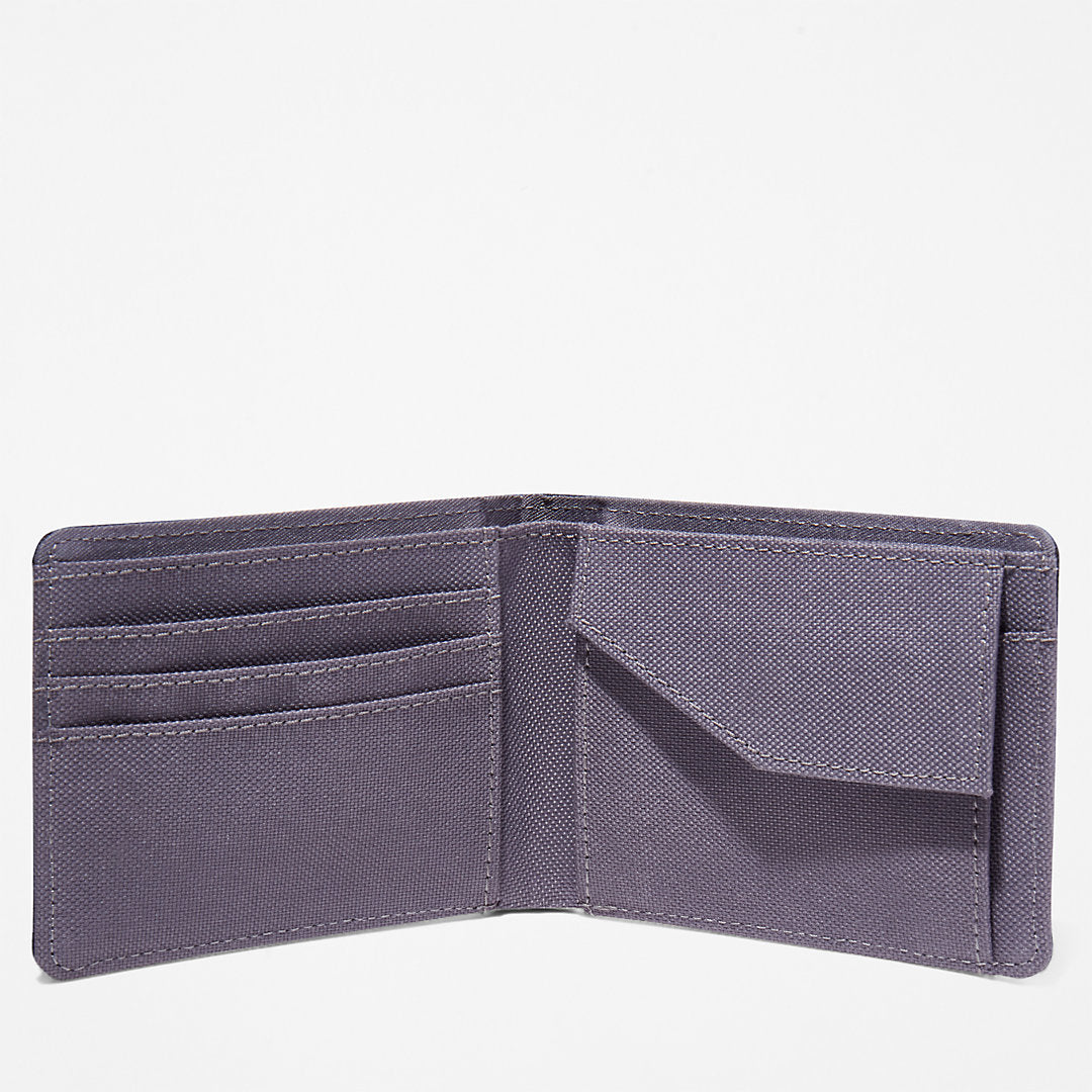 Mens Timberland Halyard Patch Wallet with Coin Pocket for Men in Black