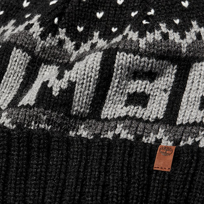Mens Timberland Winter Roll-up Knit Beanie for Men in Black