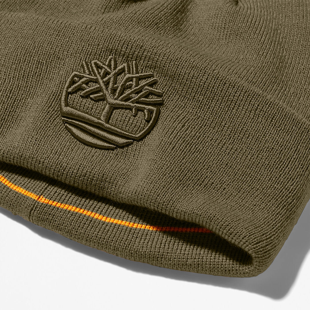 Mens Timberland Newington Embroidered Beanie for Men in Dark Green