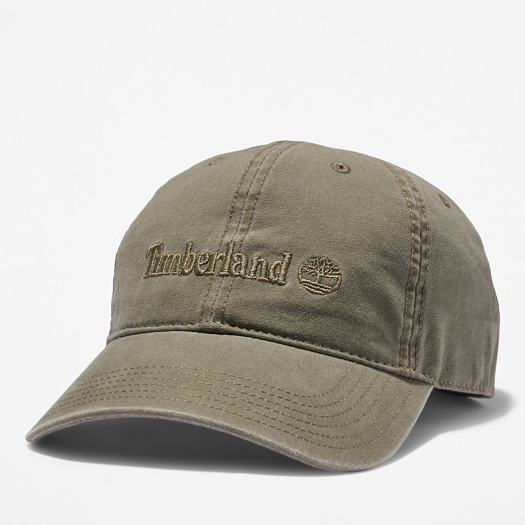 Mens Timberland Cooper Hill Cotton Canvas Baseball Cap for Men in Green