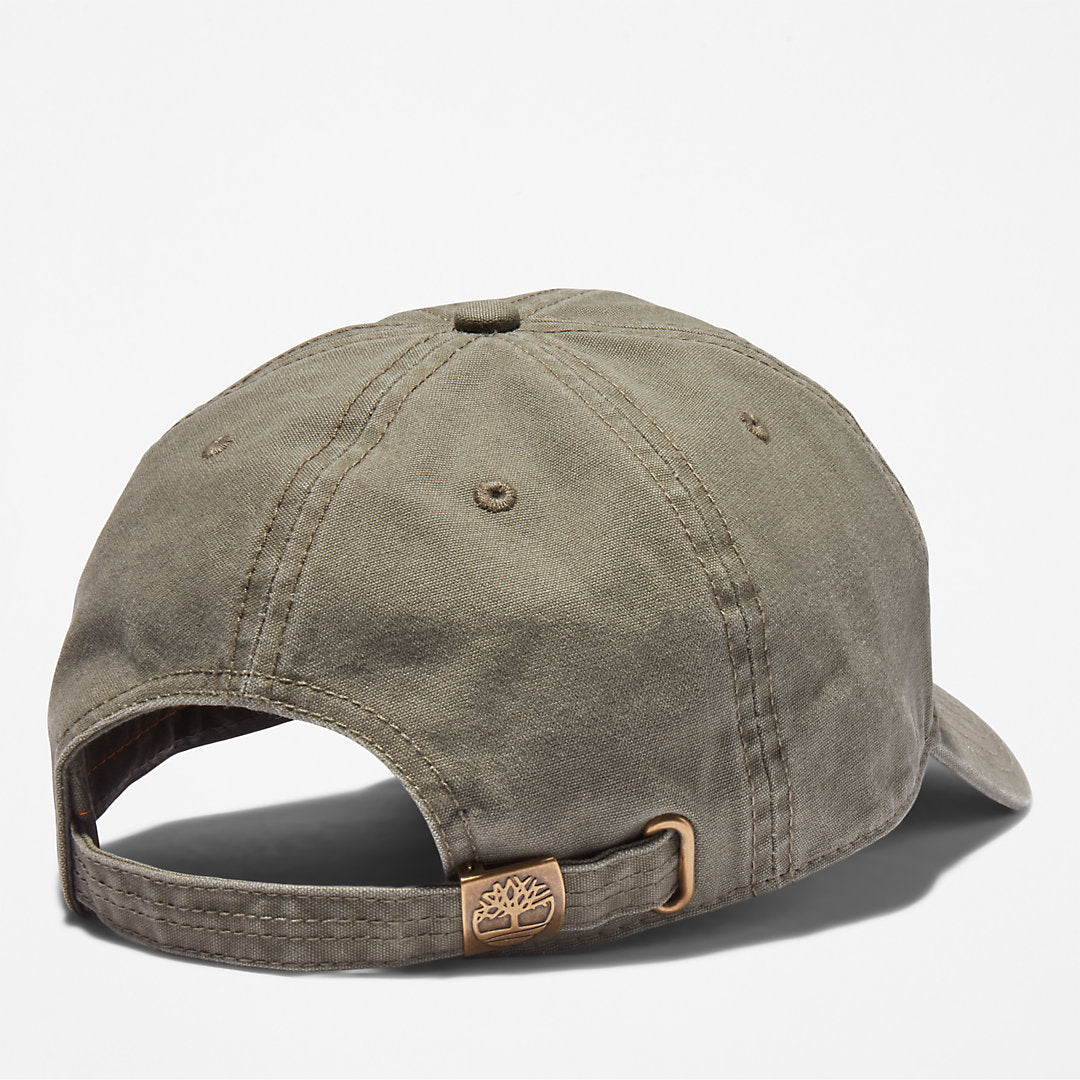 Mens Timberland Cooper Hill Cotton Canvas Baseball Cap for Men in Green