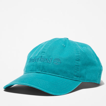 Mens Timberland Cooper Hill Cotton Canvas Baseball Cap for Men in Teal