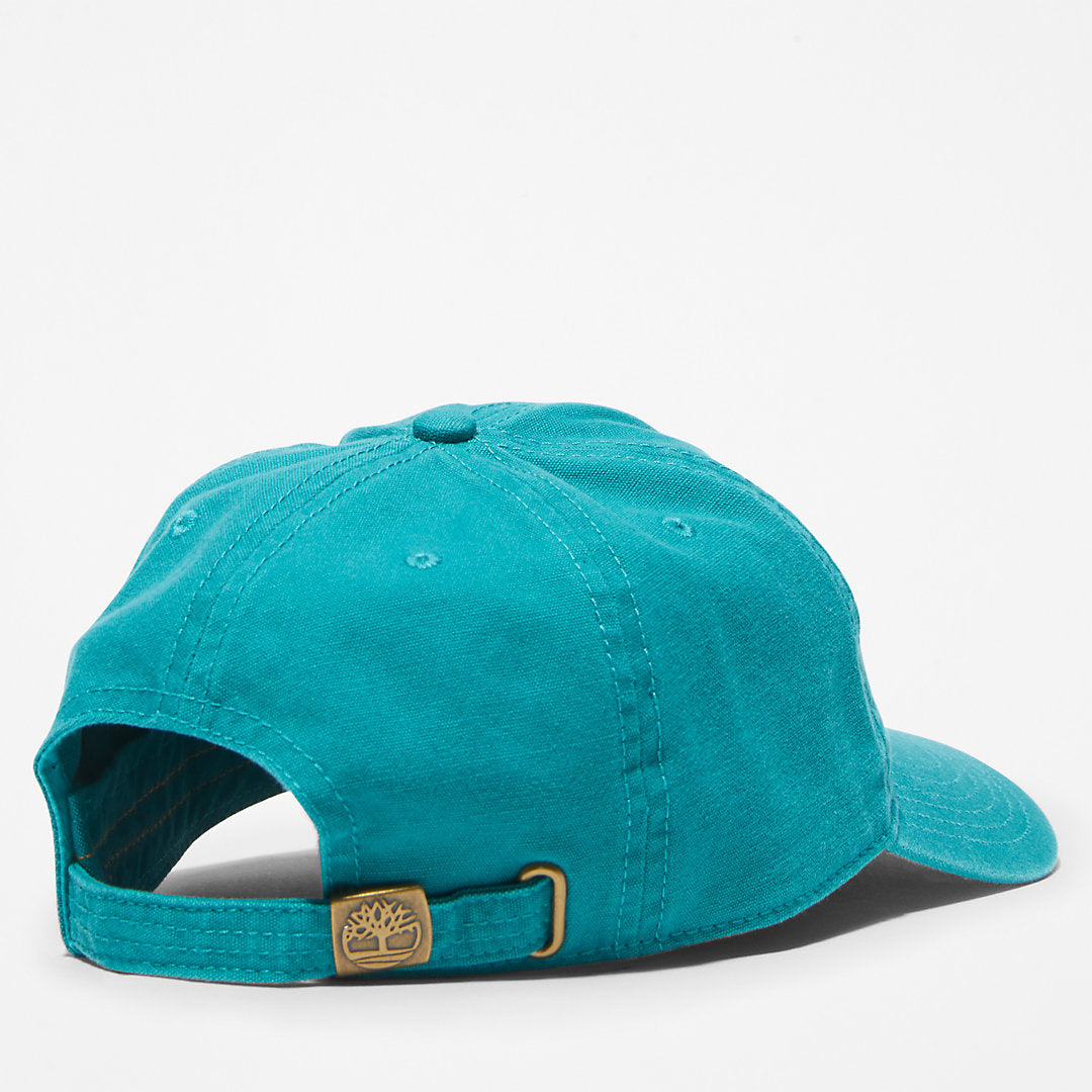 Mens Timberland Cooper Hill Cotton Canvas Baseball Cap for Men in Teal