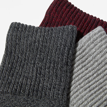 Womens Timberland Three Pack Marled Crew Socks Gift Box for Women in Black