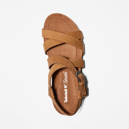 Womens Timberland Malibu Waves Ankle Strap Sandal for Women in Brown