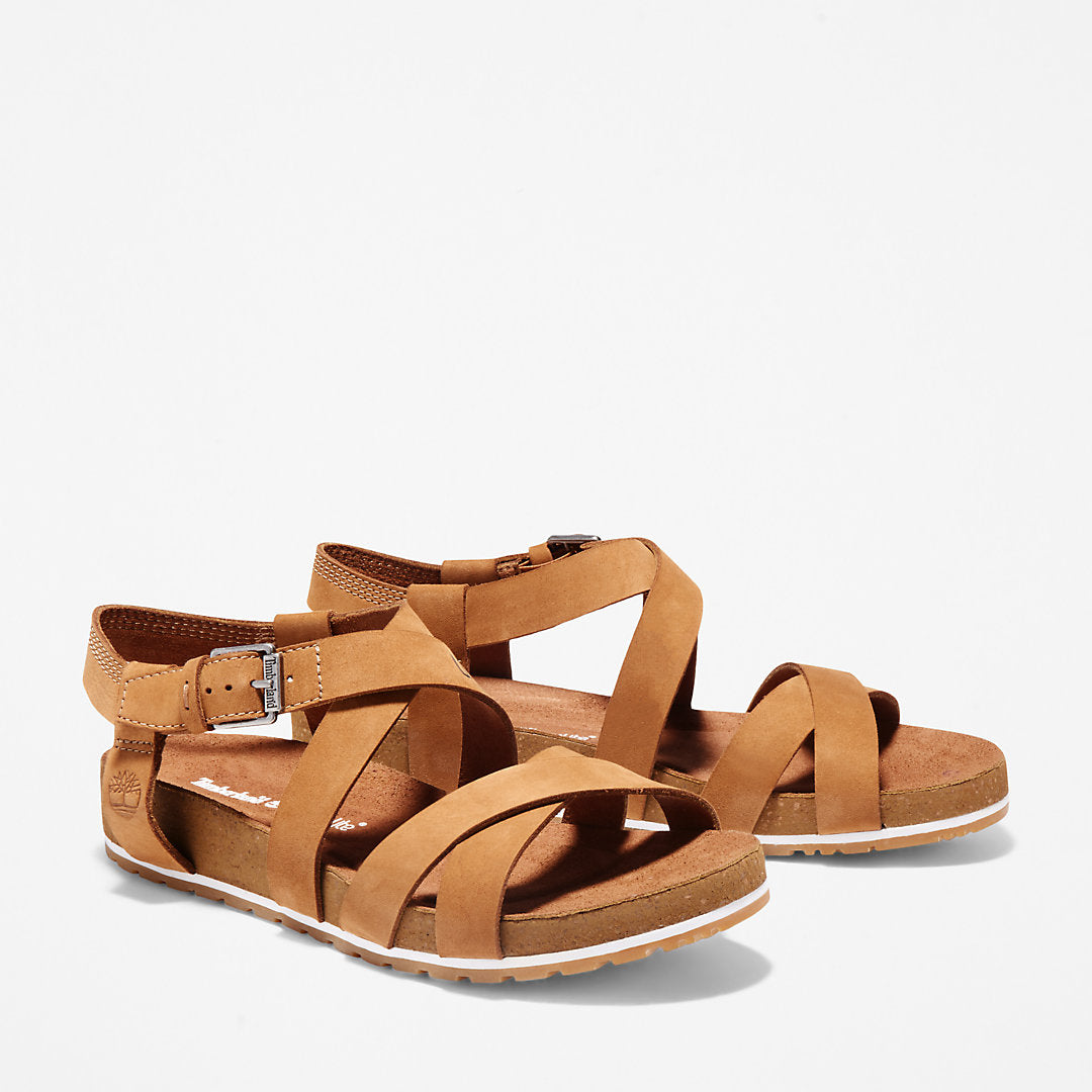 Womens Timberland Malibu Waves Ankle Strap Sandal for Women in Brown