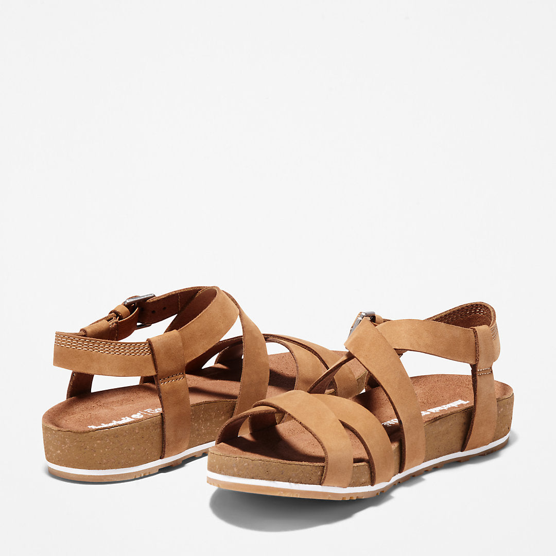 Womens Timberland Malibu Waves Ankle Strap Sandal for Women in Brown