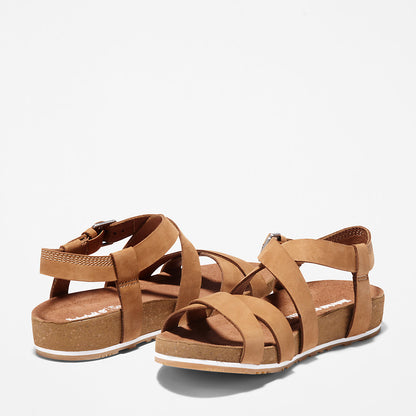 Womens Timberland Malibu Waves Ankle Strap Sandal for Women in Brown