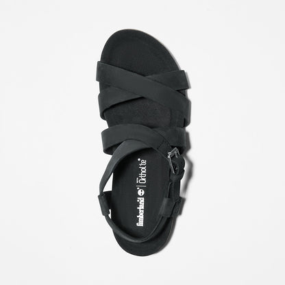 Womens Timberland Malibu Waves Ankle Strap Sandal for Women in Black