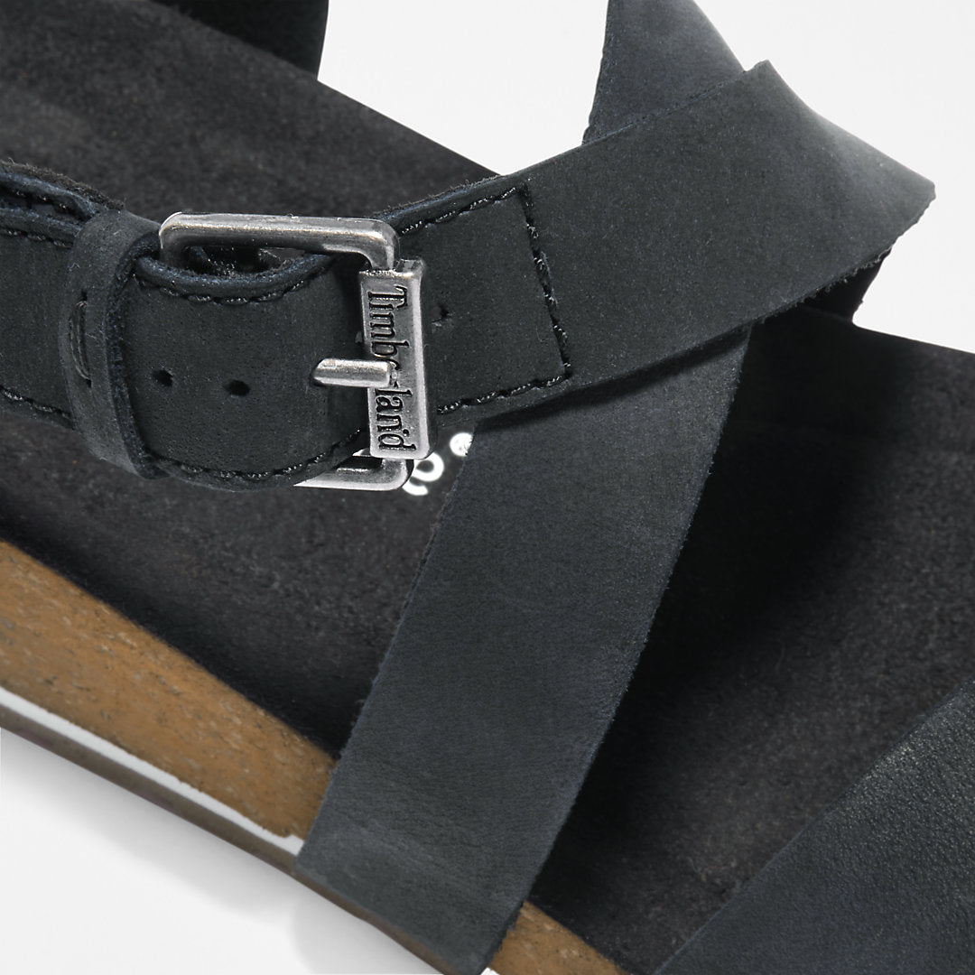 Womens Timberland Malibu Waves Ankle Strap Sandal for Women in Black