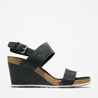 Womens Timberland Capri Sunset Wedge Sandal for Women in Black
