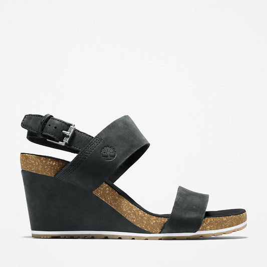 Womens Timberland Capri Sunset Wedge Sandal for Women in Black