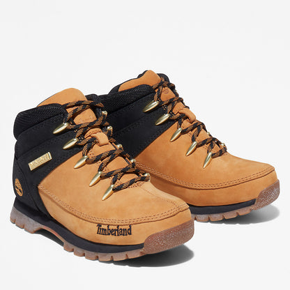 Kids Timberland Euro Sprint Mid Hiker for Junior in Yellow/Black