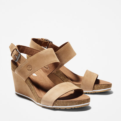 Womens Timberland Capri Sunset Wedge Sandal for Women in Brown