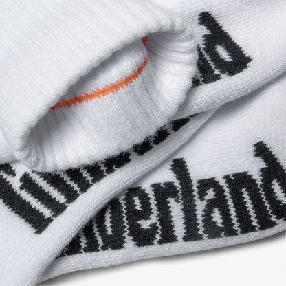 Mens Timberland Stratham 3-Pack Crew Sport Socks for Men in White