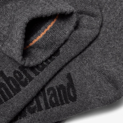 Mens Timberland Stratham 3-Pack Crew Sport Socks for Men in Dark Grey
