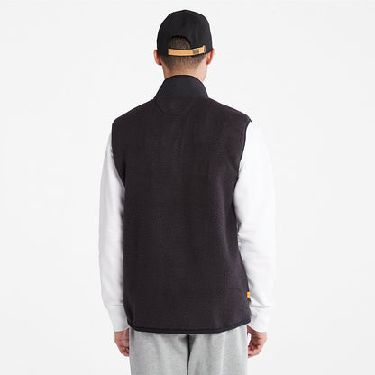 Mens Timberland High-Pile Fleece Gilet for Men in Black