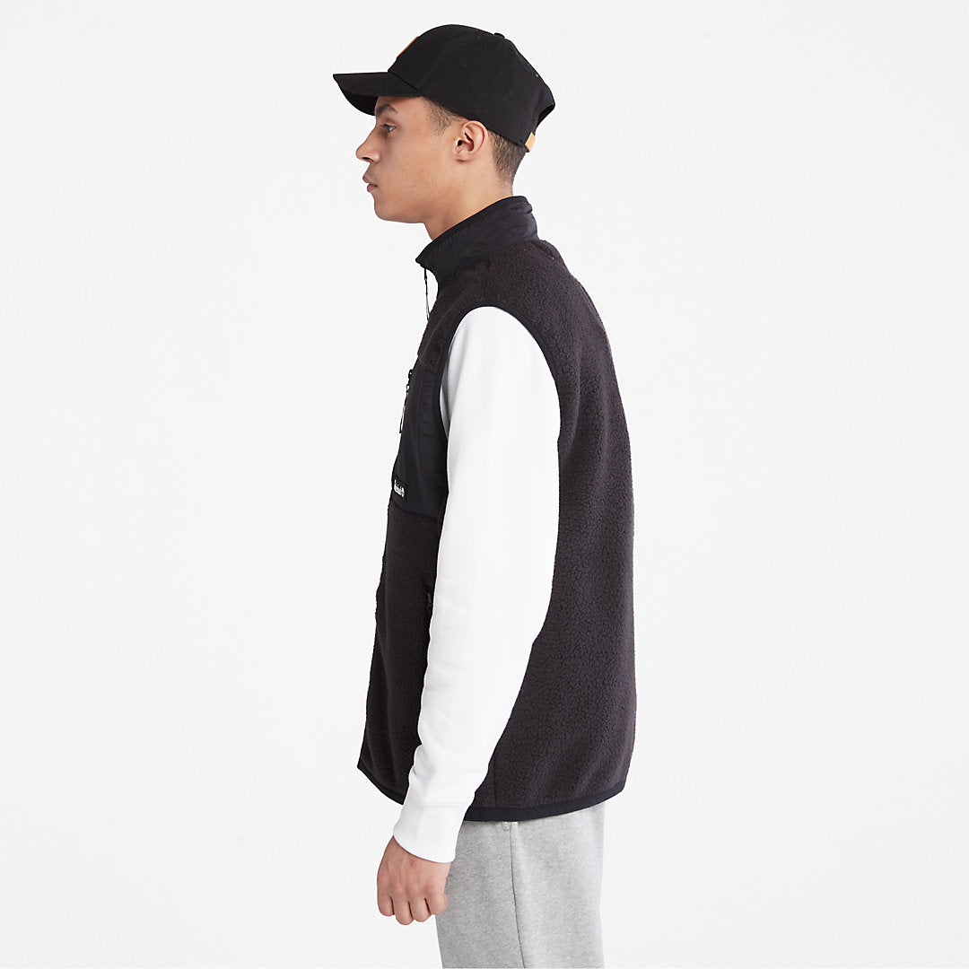 Mens Timberland High-Pile Fleece Gilet for Men in Black