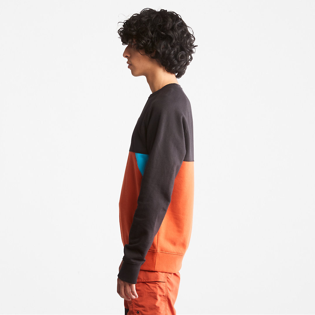 Mens Timberland Cut-and-Sew Sweatshirt for All Gender in Orange