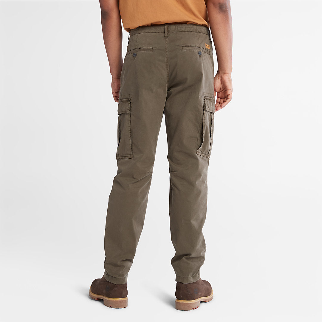 Mens Timberland Core Twill Cargo Pants for Men in Dark Green