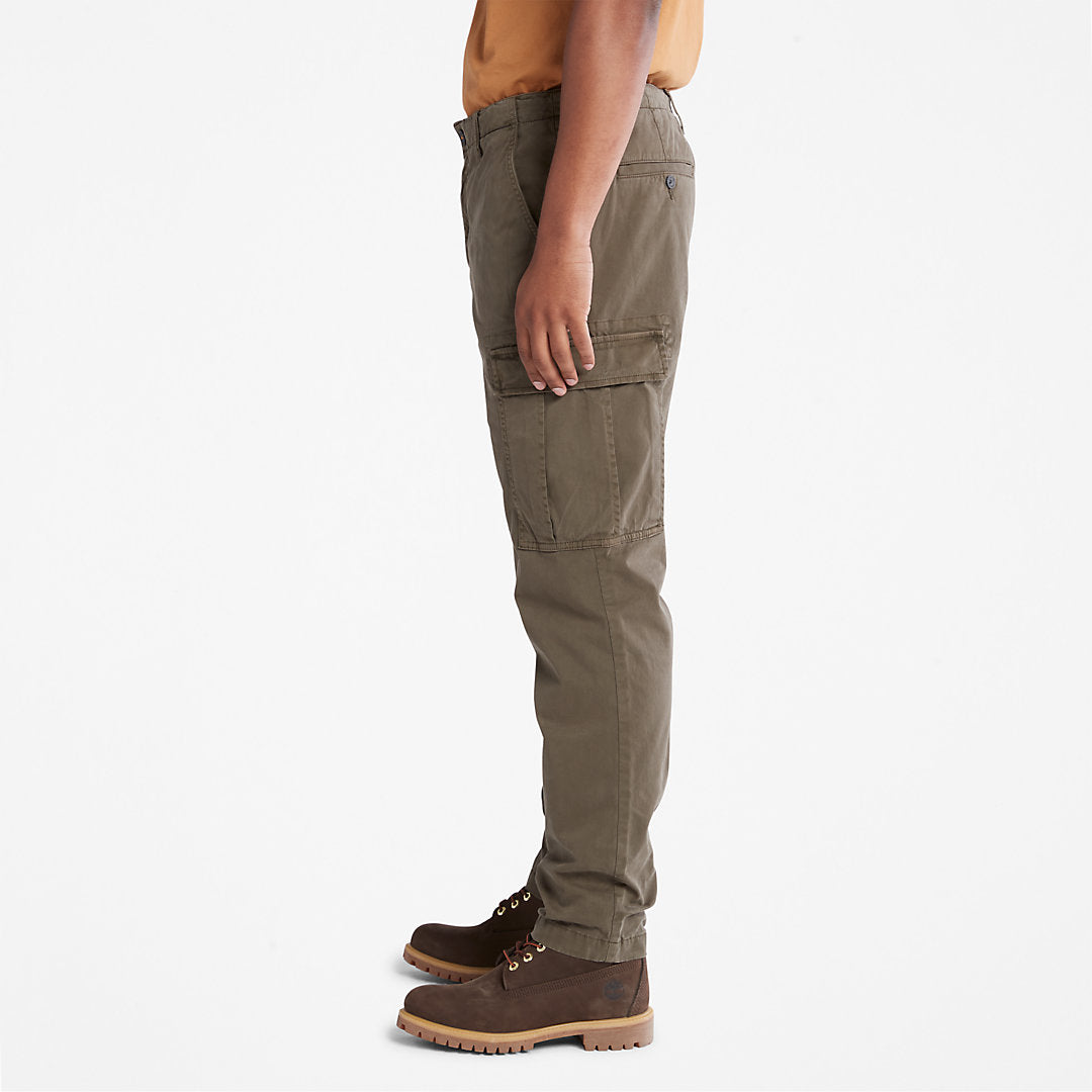 Mens Timberland Core Twill Cargo Pants for Men in Dark Green