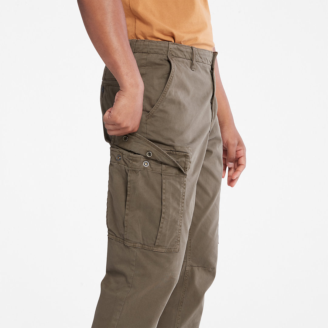 Mens Timberland Core Twill Cargo Pants for Men in Dark Green