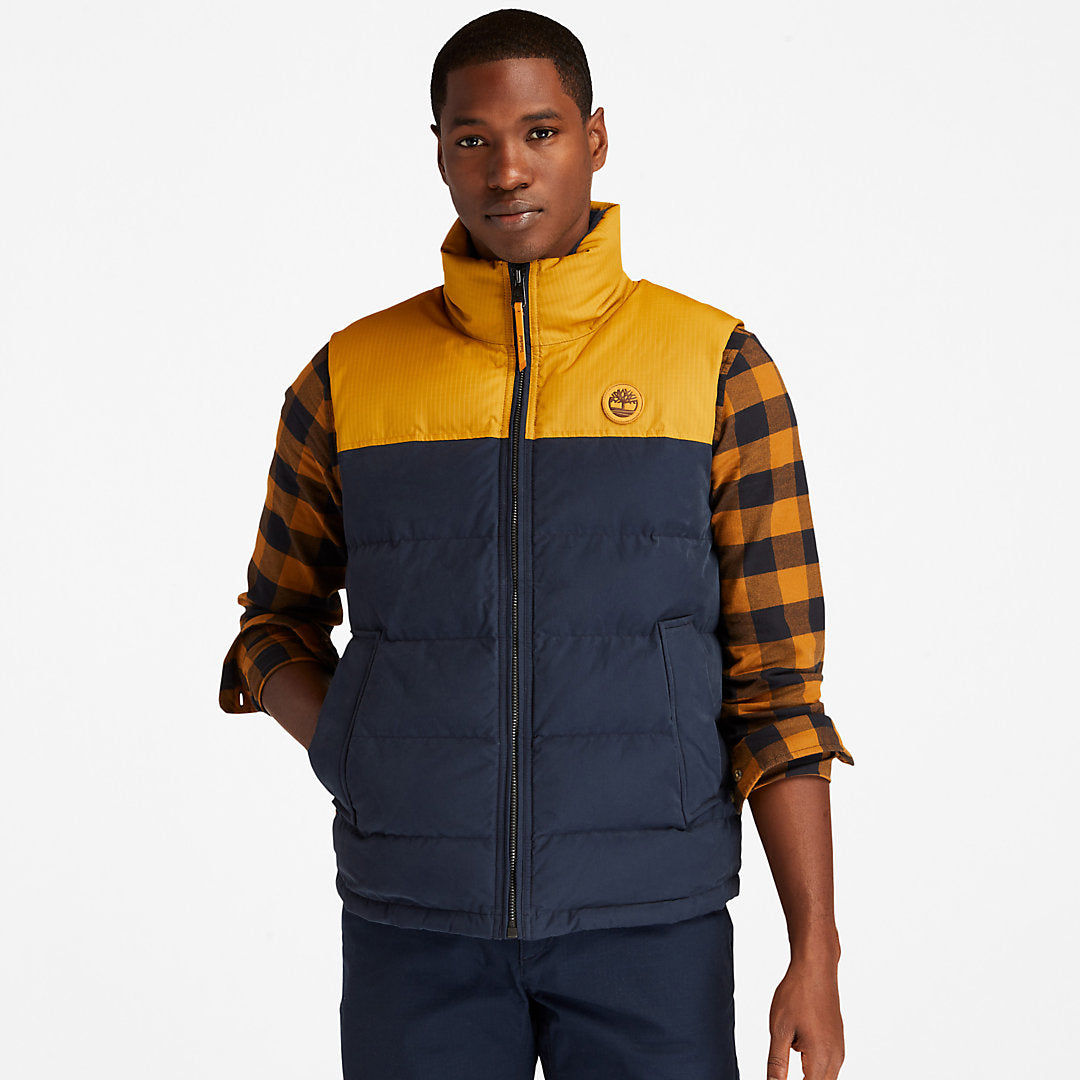 Mens Timberland Welch Mountain Puffer Vest for Men in Navy