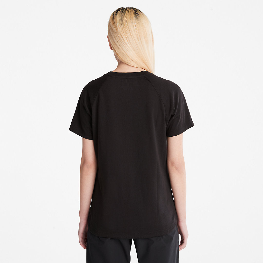 Womens Timberland Logo T-Shirt for Women in Black