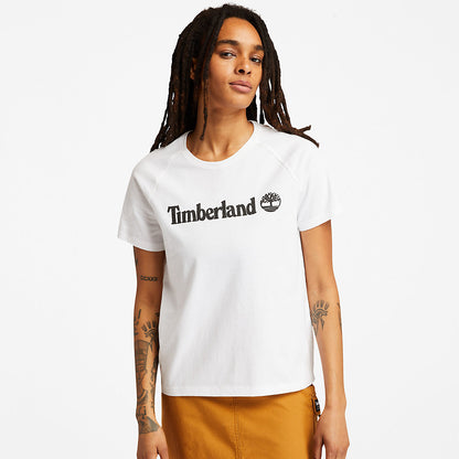 Womens Timberland Logo T-Shirt for Women in White